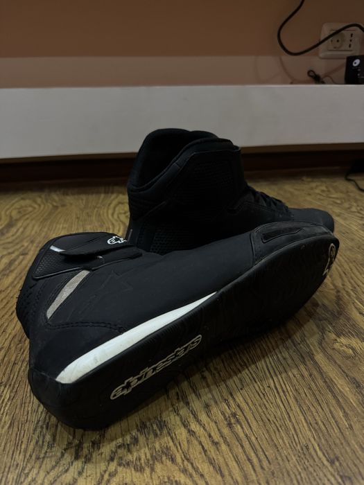 Ghete Moto Alpine Stars Negre Marime 45.5 In Cutie Originala