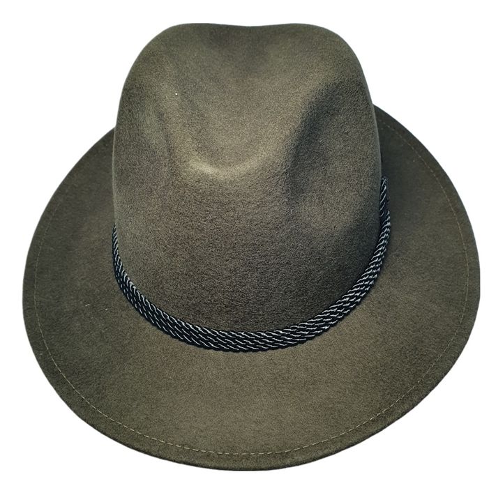 Palarie vanatoare Forest cu snur si pana de fazan din lana de fetru