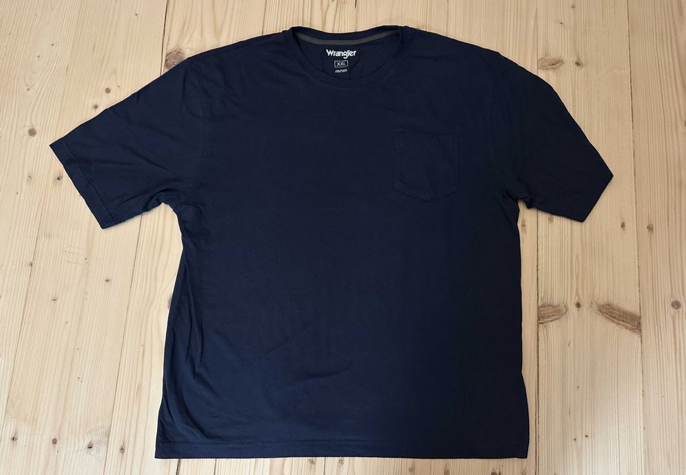 Tricou Wrangler cu Buzunar Bărbați – Nou Fără Etichetă – Mărimea XXL Bleumarin Heavy Casual