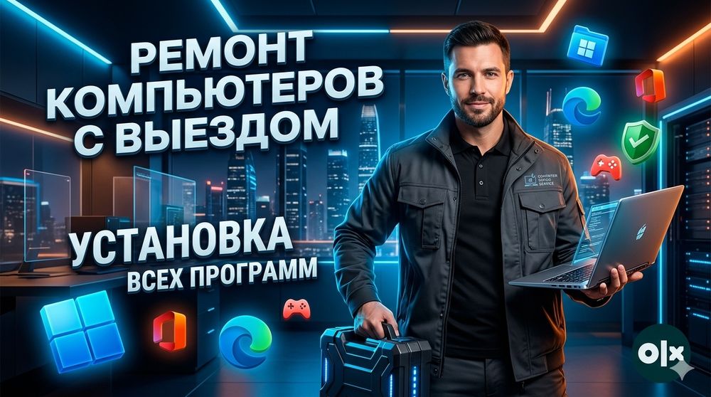 Установка Windows 10/11 и программ с выездом в Астане