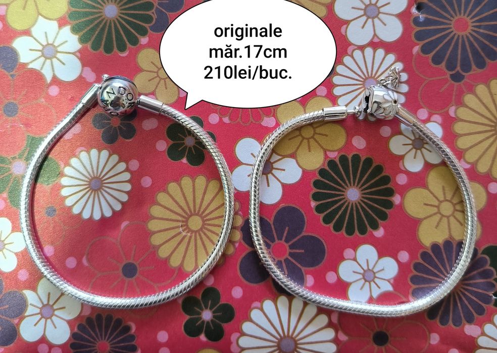 Vand brățări si charmuri tip pandora din Argint 925