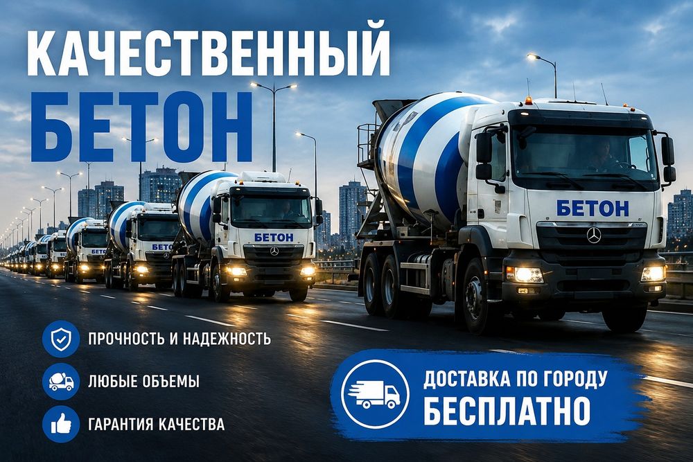 Качественный бетон с доставкой.