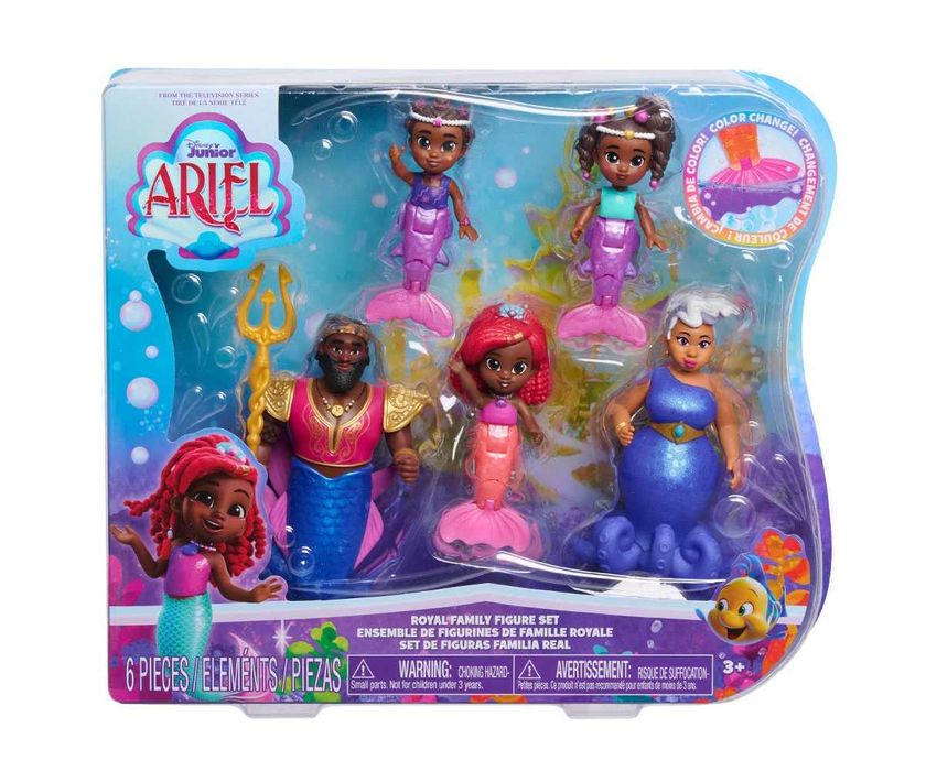 Ариел Комплект фигурки семейство кукли русалки Кралско семейство Ariel