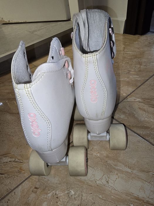 Super Patine cu rotile role Albe 35