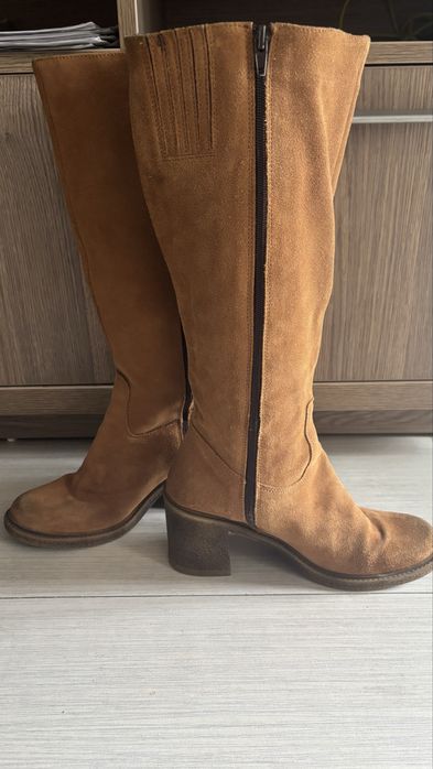 Ботуши, естествен велур