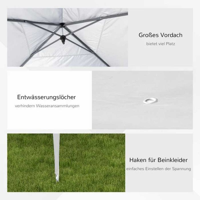 Сгъваема градинска шатра Outsunny, сгъваема, 5,9 м x 2,95 м x 2 м