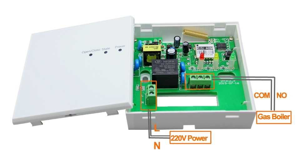 Termostat smart wireless BEOK BOT306RF-WiFi incalzire gas
