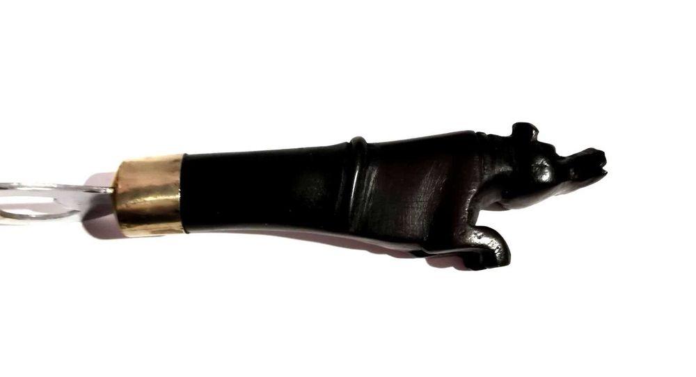 Отварачка от Абанос Ръчна Резба Фигурка Хипопотам