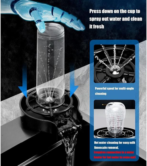 Луксозна кухненска мивка с нано покритие и смарт функции - НОВА