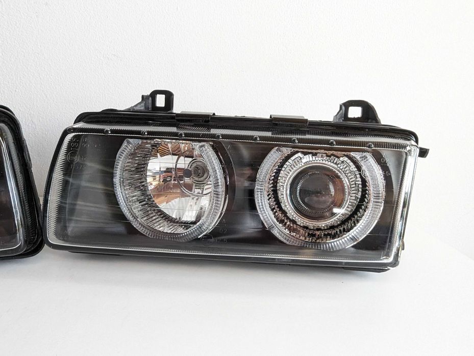 Фарове БМВ Е36 Ейнджъл Айс Нови ДЕПО BMW E36 Angle Черни Тунинг