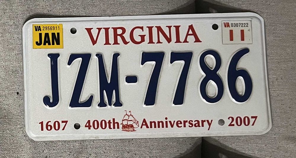 Set 2 numere SUA Virginia JZM 7786 400th Anniversary 2007