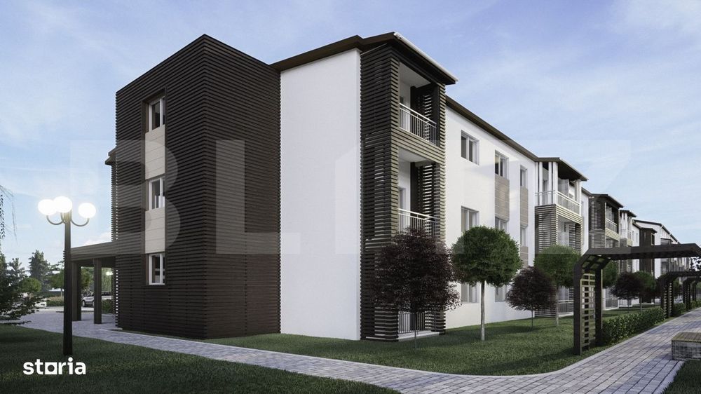 Apartament cu 2 camere, 44,77 mp utili, balcon