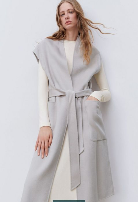 Vesta Zara,noua cu eticheta,gri perla,superba S