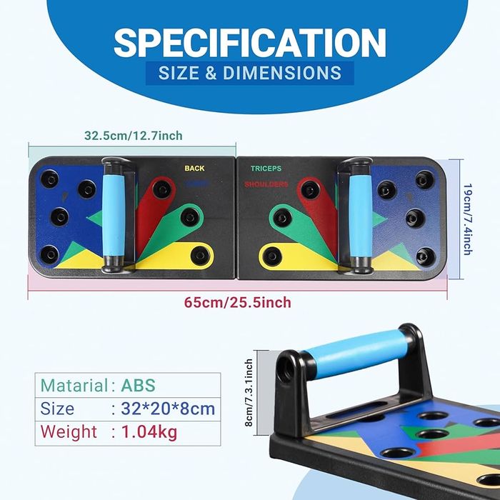 Многофункционална дъска за лицеви опори – Push Up Board