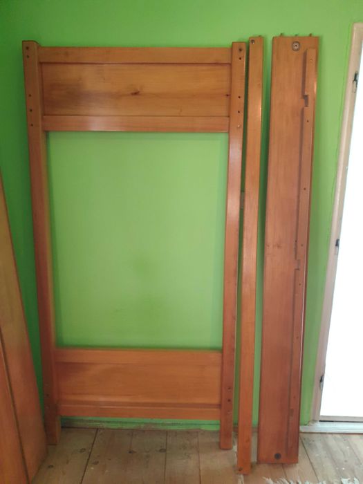 Pat etajat din lemn masiv de tei 90x200 cu saltele