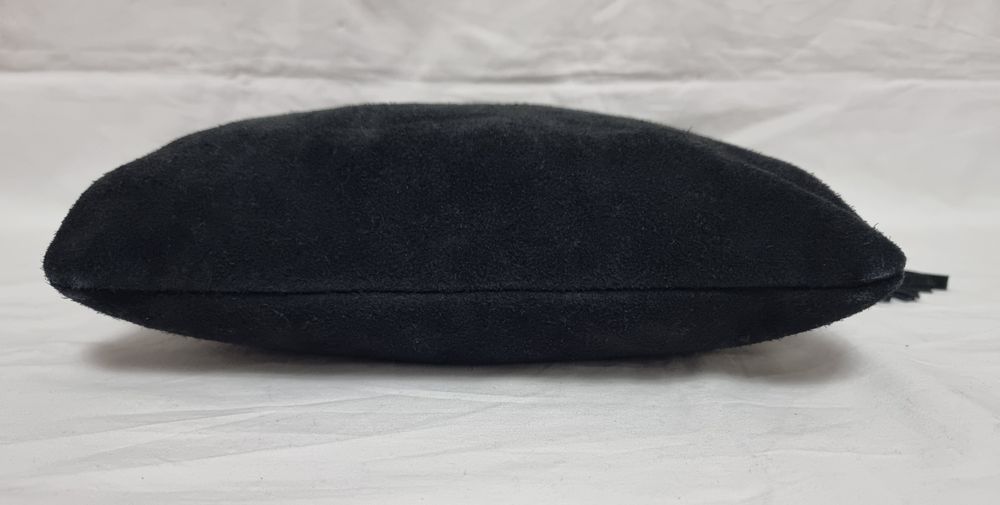 Geanta piele naturală întoarsă neagră