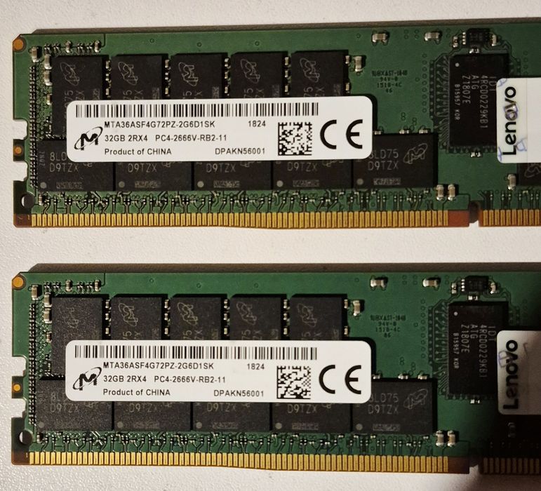 128GB RAM DDR4 2666MHz server ECC Micron