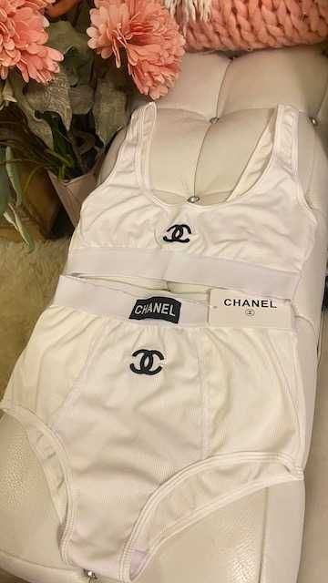 Комплект Шанел бюстие и долна част*памук+спандекс