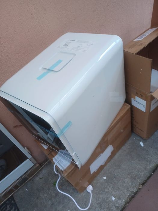 Mini masina de spălat vase 5 L 3 în 1 Masina de spălat vase uscator de vase si spatiu de depozitare intr un singut aparat  set de 3 vase cu 7 programe