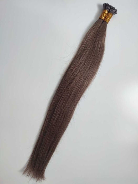 Кератинови кичури от естествена коса, екстеншъни, 100 грама, 55-65см