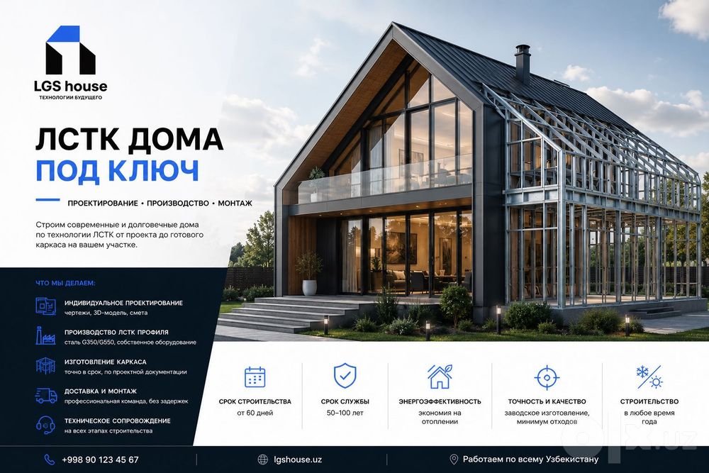 Дома из ЛСТК под ключ от 60 дней