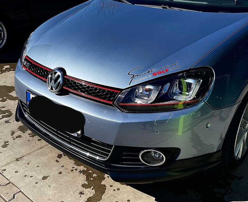 Преден лип спойлер за голф мк6 стандартна броня / vw golf mk6 lip spoiler / добавка за обикновенна предна броня / нож
