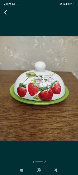 Маслёнка фарфоровая