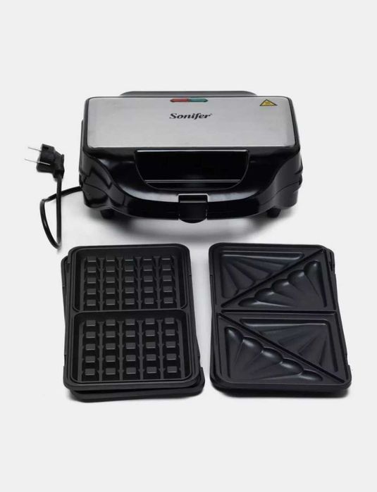 Sonifer 3в1 Вафельница сендвечница Тостер Сендвич Вафли лаваш sf-6056