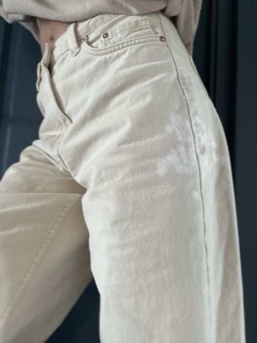 Pantaloni S rupti talie inalta