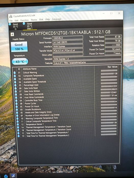 Vând SSD Micron 2550 512GB gen4 nvme nou