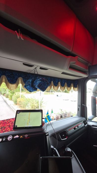 Vand perdele camion Scania Plus Danez (danish pluche)
