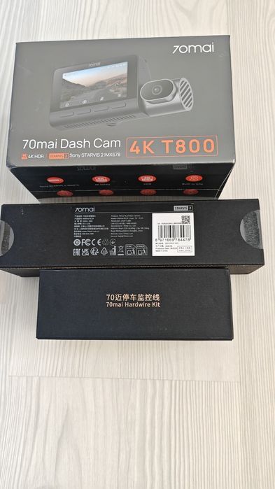 70mai T800 4k 3 canale de filmare kit supraveghere continuă inclus