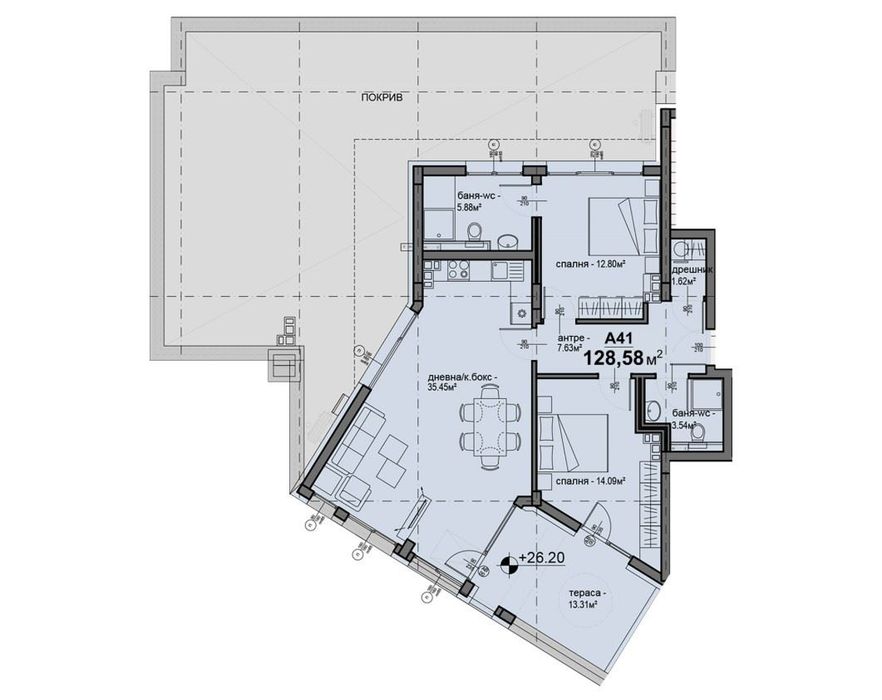 Продава се Тристаен апартамент в София, Люлин 5 - 128 кв.м за 1122 €/кв.м - Снимка #1