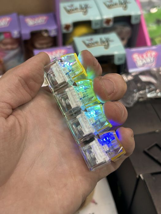 Антистресс-кликер с LED подсветкой, брелок антистресс, брелок
