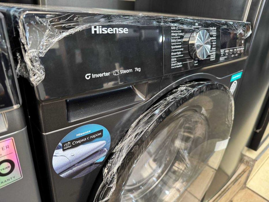 Стиральная машина Hisense 7 кг WF3S7021BB Inverter  Steam Wi-Fi
