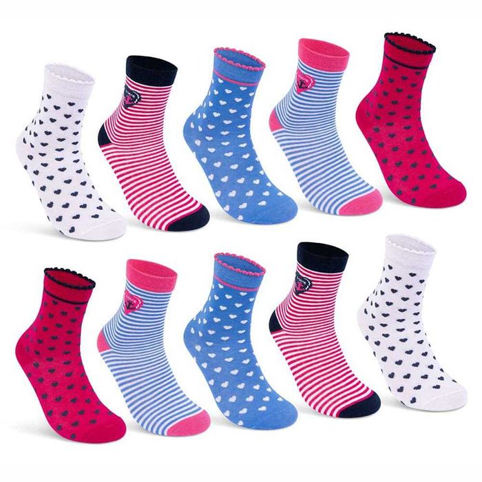 Комплект от 5 чифта комфортни и цветни памучни детски чорапи"