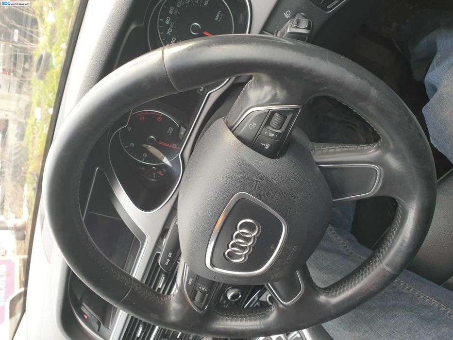 Volan Piele 4 Spite cu Comenzi FARA Airbag Audi A4 B8 B8.5 FL Facelift 2012 - 2015 [K1425]