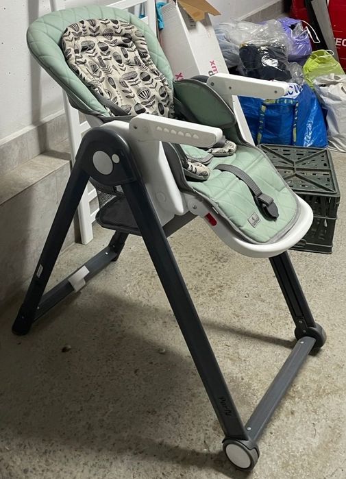 Столче за хранене Lorelli - Party, Frosty Green Leather