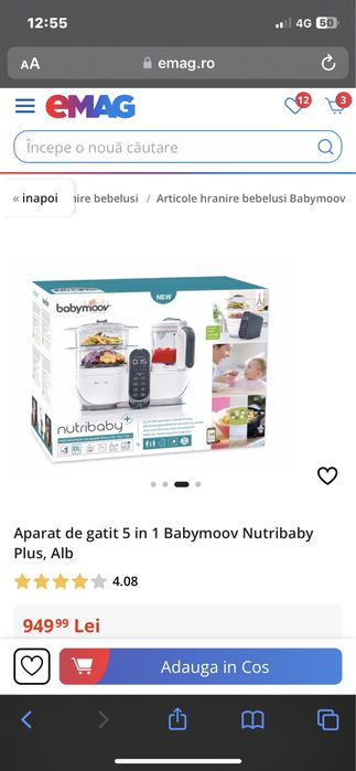Vand Babymoov 5 în 1 Nutribaby plus , alb