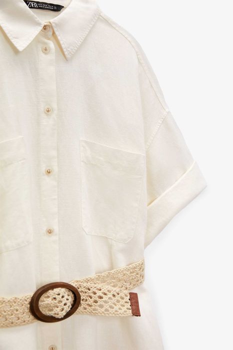 Rochie tip camasa midi - ZARA