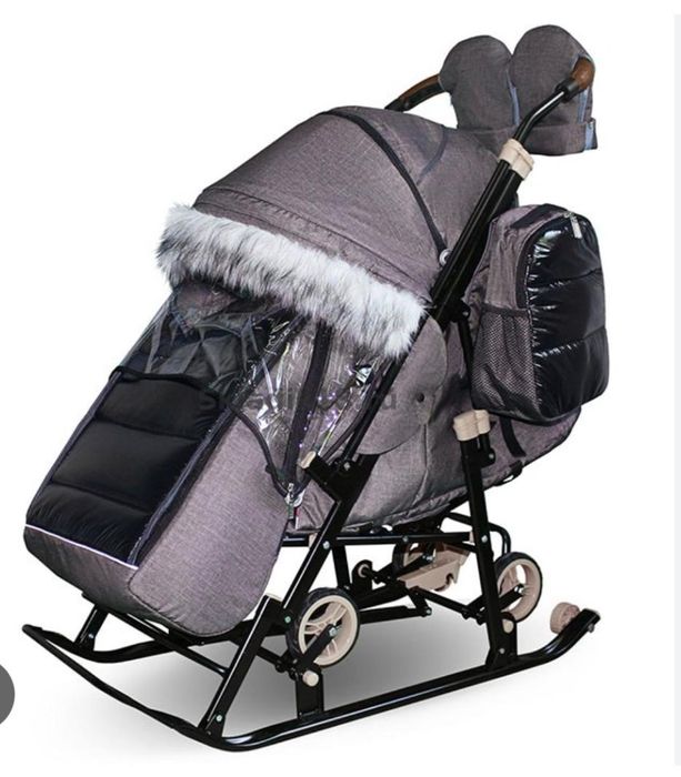 Санки коляска с чехлом