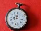 Ceas vechi de buzunar defect din argint 4