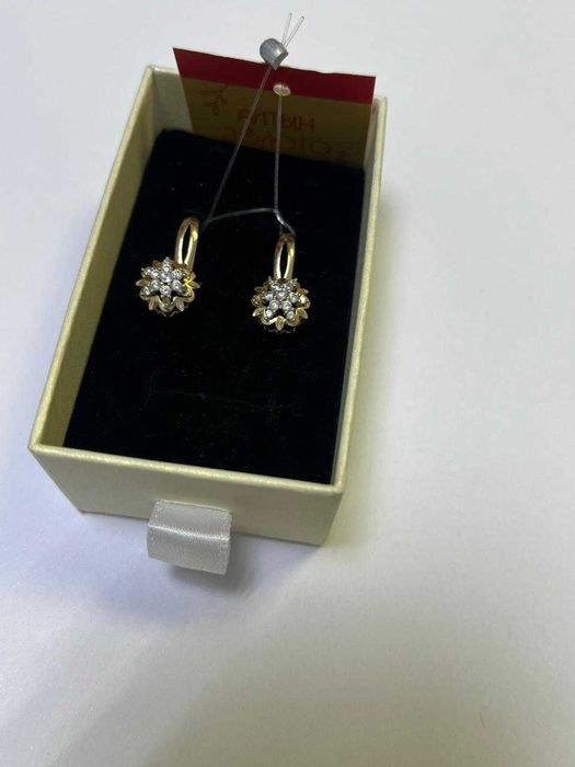 Серьги золото 585 РФ\Рассрочка 0% СКИДКА\ Ломбард Asia gold/ 3262