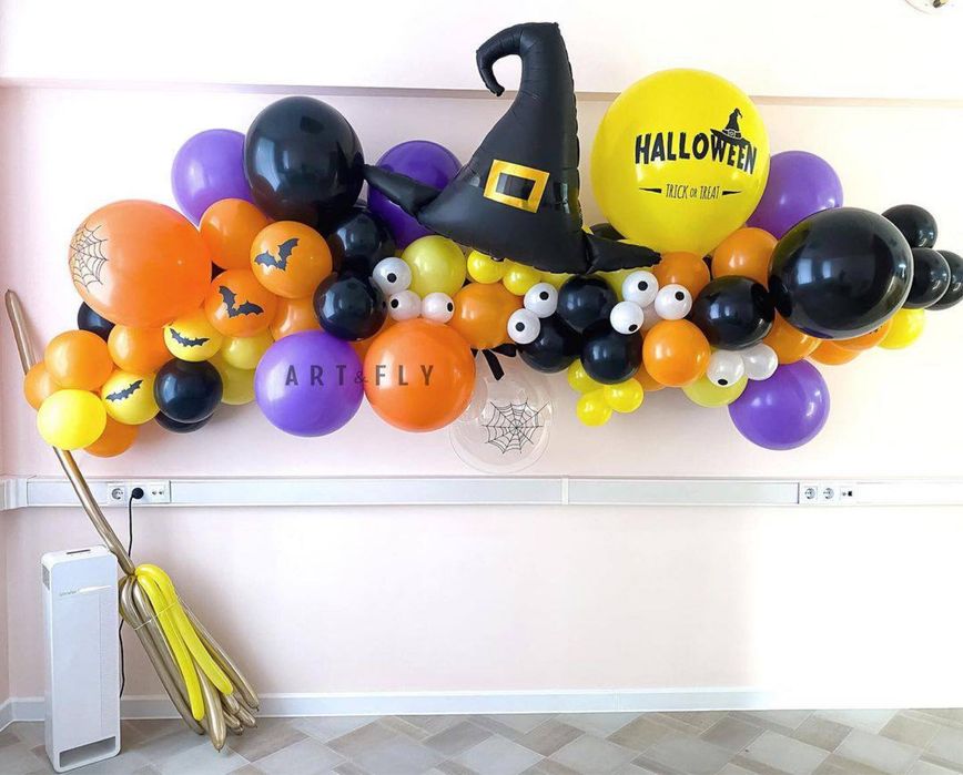 Фотозоны на Helloween, шары, декор.