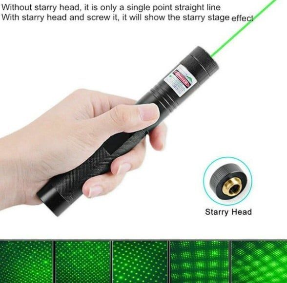 Laser verde puternic raza 10km carcasa aluminiu