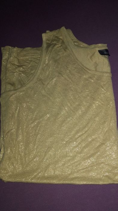 Top auriu elegant C&A, nr.XL, nou!