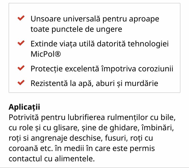 Vaselina alimentara vaselina siliconica pentru mecanisme espresoare