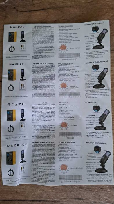 USB микрофон със стойка
