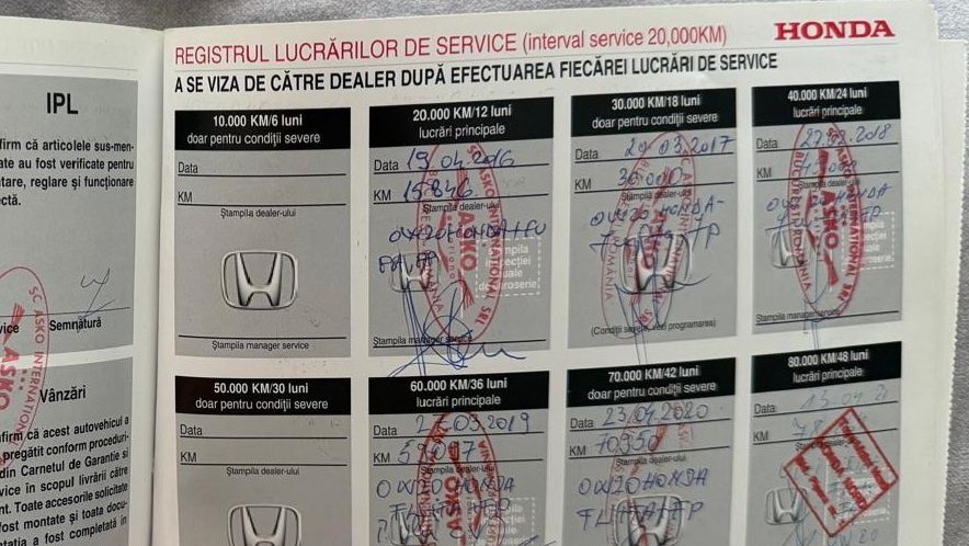 Honda Accord 2015, 2.0 MPI I-VTEC, service complet la Honda, stare perfectă.