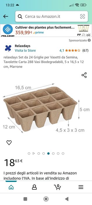 Био саксии за цветя и зеленчуци - 480бр в плик